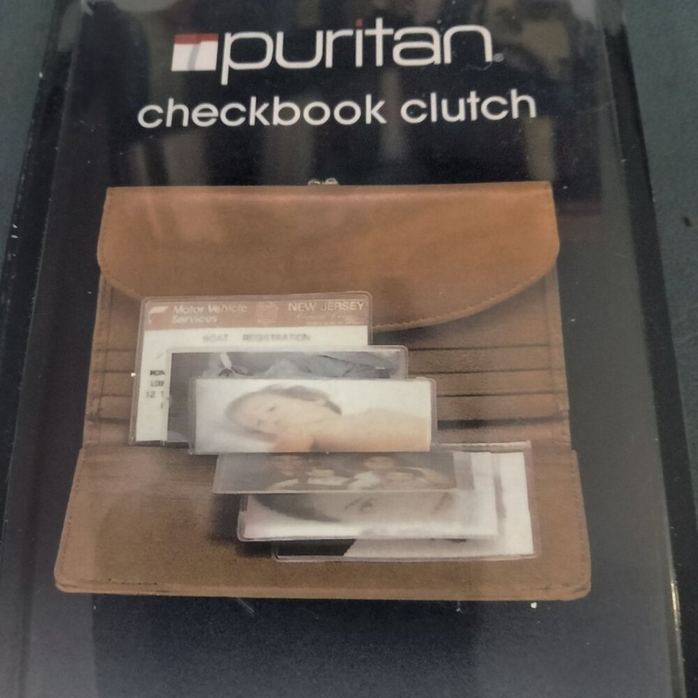 Puritan Wallet Windows Checkbook Clutch Holder For 12 Cards Photos - Picture 3 of 5